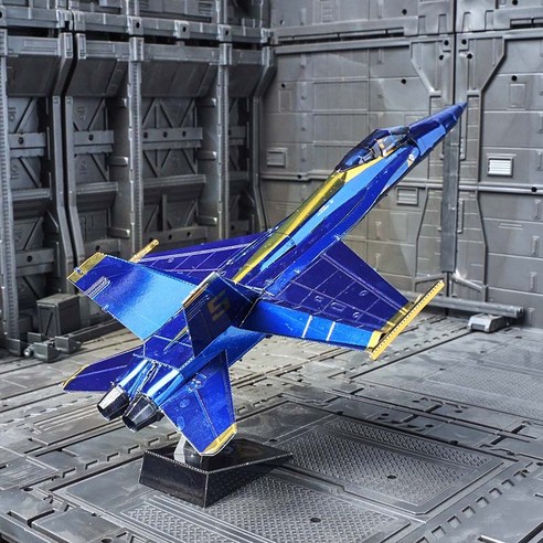 3D 입체 메탈퍼즐 F18 에어쇼 전투기 컬러 모형 조립 장난감 피규어