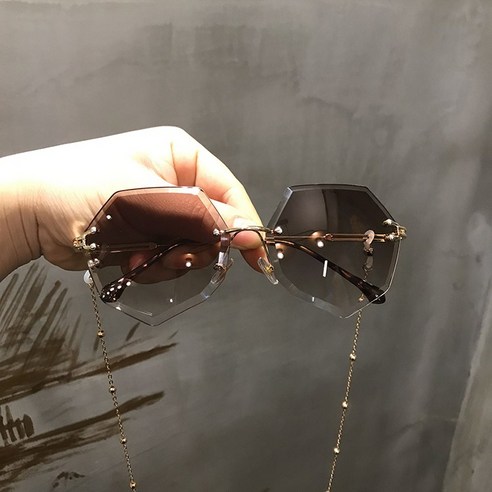 인터넷 홍가 찍다 체인 선글라스 여자 유행 근시 자외선 방지 선글라스