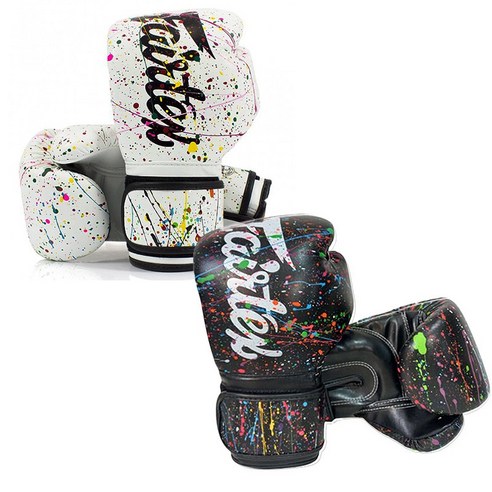 Fairtex BGV14PT 페어텍스 페인터 복싱 무에타이 글러브 (본사상품), 블랙, 1개