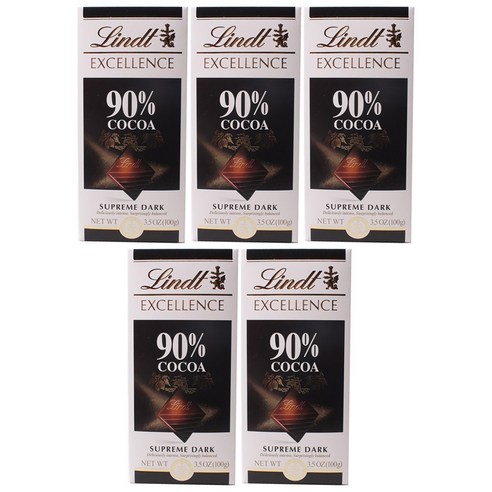 린트 엑셀런스 다크 90% 초콜릿, 100g, 5개