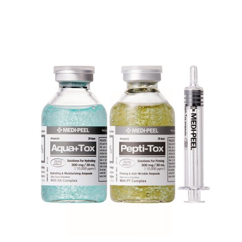 메디필 아쿠아 플러스 톡스 앰플 30ml+펩티 톡스 앰플 30ml 2종 [탄력보습주름개선]
