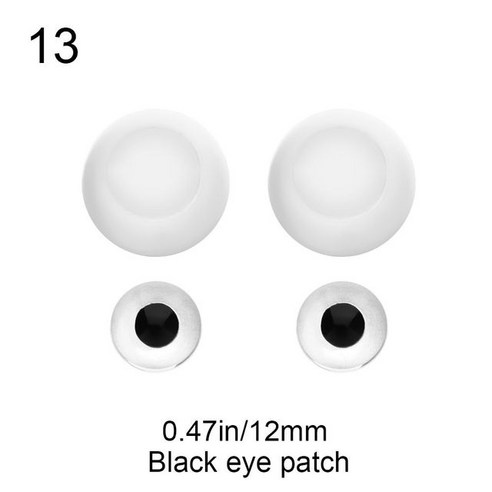인형눈 1 세트 8 26mm 반원형 아크릴 인형 눈 안구 장난감 액세서리 DIY 점토, [13] 12mm-Black