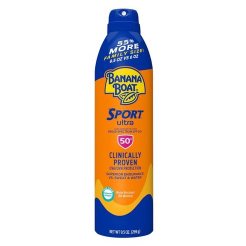 바나나보트 스포츠 SPF 50 선크림 로션 12oz | 옥시벤존 프리 선블록 패밀리 사이즈, 9.5 Ounce (Pack of 1)_SPF 50, 1개