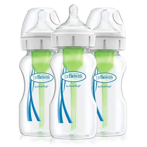 닥터브라운 와이드넥 젖병 PP 신생아 배앓이방지 출산준비물, 270ml, 3개