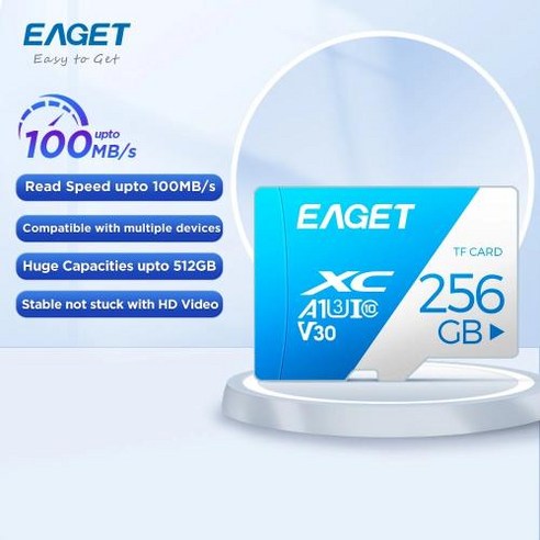 Eaget T1 메모리 카드 512GB 256GB 128GB 32GB Microsd TF SD 카드 Class10 UHS-1 플래시 카드 메모리 64GB 32GB, 4) 256GB