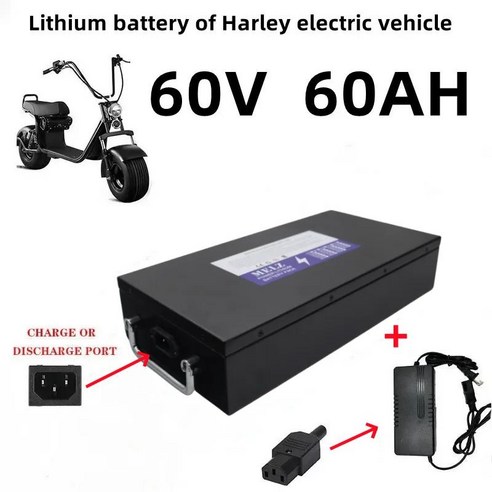 노인전동차 삼륜오토바이 전기 스쿠터 250W 1500W 오토바이 삼륜차 자전거용 방수 리튬 배터리 672V 충전기 60V 40ah, 1.60V20AH