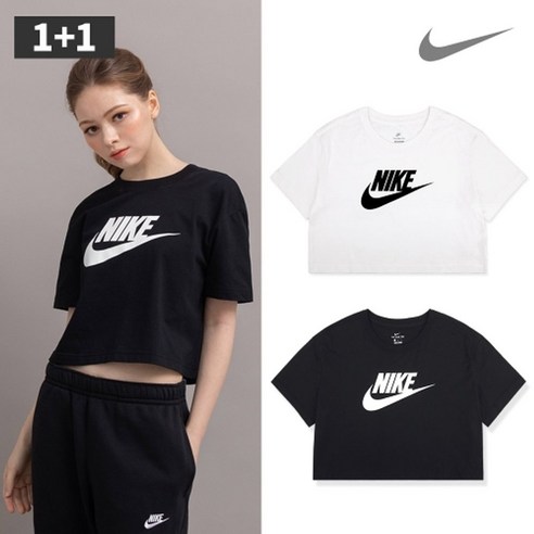 나이키 [1+1] 우먼스 에센셜 크롭 반팔 티셔츠 (NI-CT1)