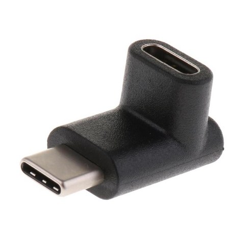 USB 유형 C 수-암 어댑터 확장 커넥터용, 설명, 블랙, 플라스틱