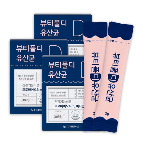 톡투허 뷰티풀D 임산부 여성 질 유래 유산균 뷰티풀디유산균, 2g, 90개