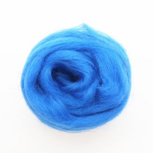 양모펠트 인형키링만들기 양모키링 10g x 8 /50g 1 블루 컬러 시리즈 Felting 양모 로빙 섬유 바늘 직조 DIY felting에 대 한, [05] 76