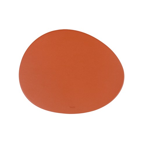 FENICE 조약돌 가죽 마우스 패드, ORANGE, 2개