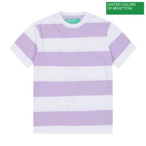 베네통 Striped short-sleeved t-shirt 2S_3ECCU100I_913