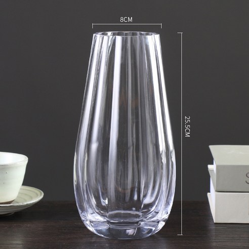 DFMEI 북유럽 빛 고급 종이 유리 꽃병 간단한 Drawstring 꽃 컨테이너 거실 식탁 꽃 플러그 꽃병 장식품, (투명) 공룡 계란, 중간