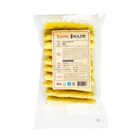 보리올 임프레도 모짜렐라 롱 치즈스틱 1kg, 1개 롯데리아치즈스틱