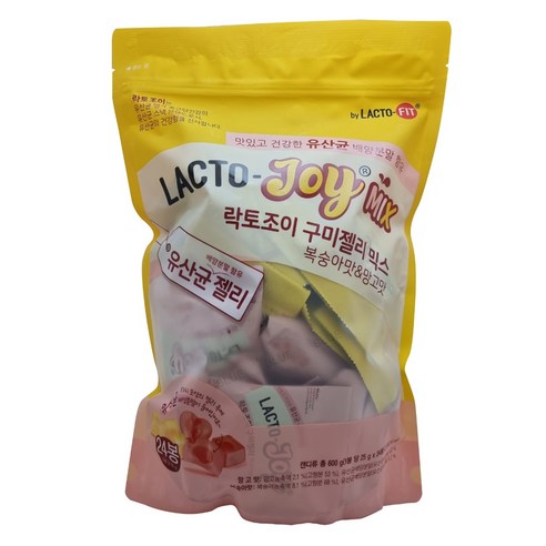 락토조이 구미젤리 복숭아맛 + 망고맛 600g, 1개