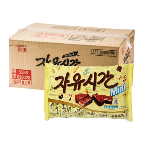 자유시간 mini 초콜릿, 630g, 6개