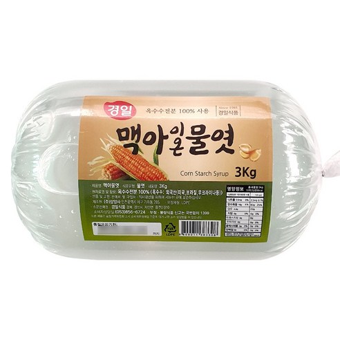 경일식품 맥아 이온 물엿 대용량 업소용 가정용, 6개, 3kg