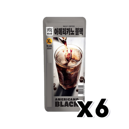 유어스 아메리카노블랙 L 아이스파우치음료 340ml x 8개 그날의아이스아메리카노