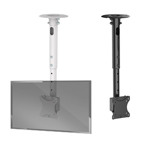 천정형 모니터 봉브라켓 거치대 15 17 18 24 27인치 봉연장가능, 기본봉, 블랙, 1개