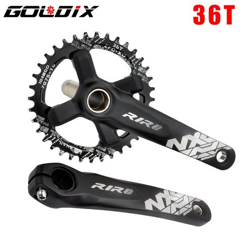Riro 자전거 XT 크랭크 셋 Mtb 170 175mm Hollowtech 2 산악 104 Bcd 체인 링 (BB 단일 디스크 ...