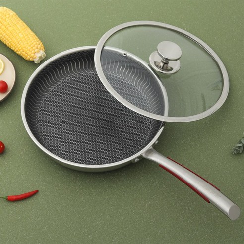 Haner 양면 조각 304 스텐 프라이팬, HR-BXG-02 28cm