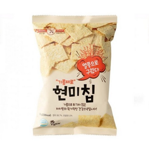 기름제로 국산 현미칩 과자, 60g, 3개