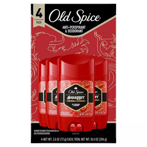 Old Spice Swagger 올드 스파이스 남성 데오드란트 2.6oz(73g) 4팩 상품리뷰