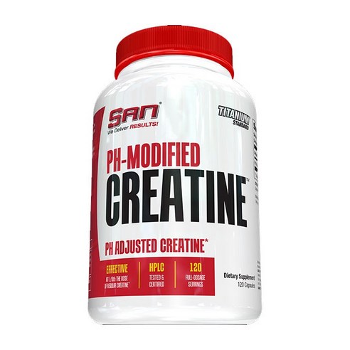 [당일출고] 샌뉴트리션 PH-모디파이드 산 크레아틴 750mg 120캡슐 / SAN PH Modified Creatine, 1개, 120개