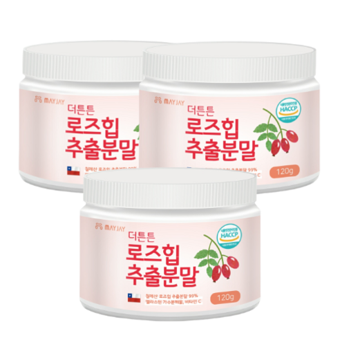 정평무역 협력사 로즈힙 분말 퓨레분말 120g, 3개