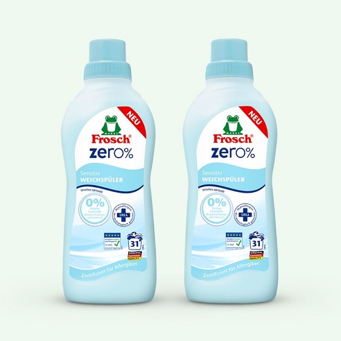 독일 프로쉬 세탁 섬유유연제 750ml 2개세트 (5종 택1), 제로 2개입