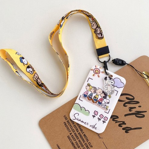 디아인앤 스누피 카드 케이스 목걸이 목걸이카드지갑