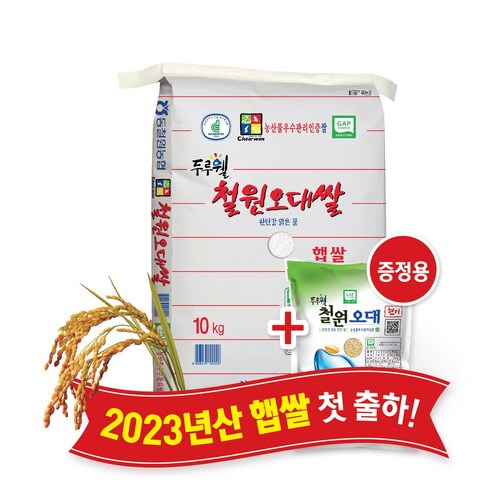 [당일도정] [동철원농협 직접운영] 2023년산 두루웰 철원오대, 쌀 10kg + 현미 500g