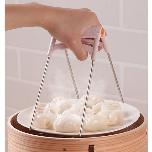 가정용 주방 공구 찌개 쟁반기 미끄럼 방지 그릇 뜨거움 방지 집게, 살구, 디스크 클립
