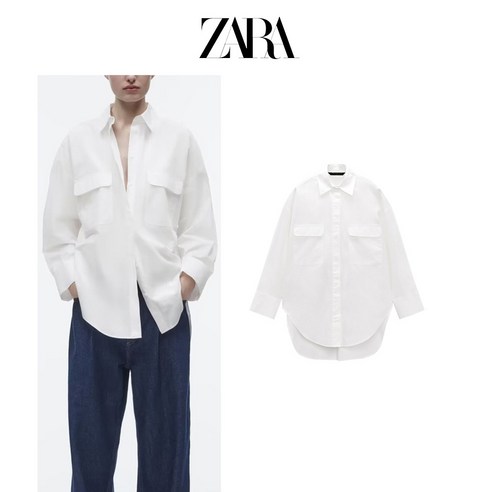 롱백 포플린 ZARA 자라 여성 셔츠  Best 5