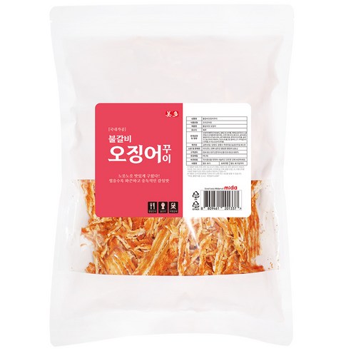 미다몰 불갈비 오징어 꾸이 구이 특대량, 2개, 300g