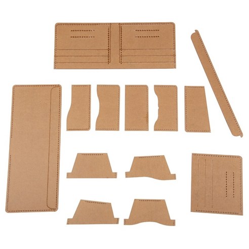 원데이클래스 가죽공방 카드지갑만들기 fenrry 1 set diy 접힌 가죽 지갑 acrylic template leather handmade 공예 바느질 패턴 스텐실 도구, 없음
