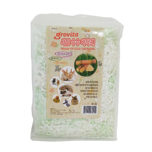 grovita 그로비타 사탕수수 베딩 그린 210g 소동물베딩, 6개