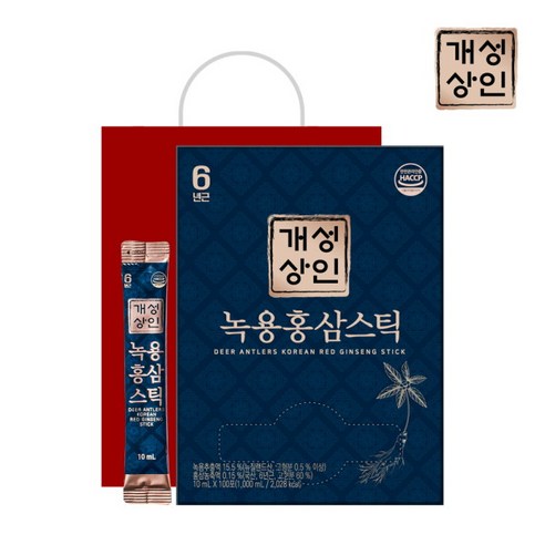 [개성상인] 녹용홍삼스틱 실속형 10ml x 100포 /총 1박스+쇼핑백
