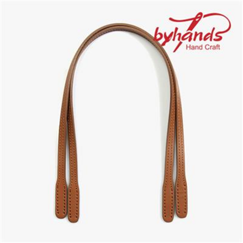 내추럴 민무늬 통가죽 숄더용 가죽핸들 2종 (58cm), 민무늬핸들-탄, 1세트