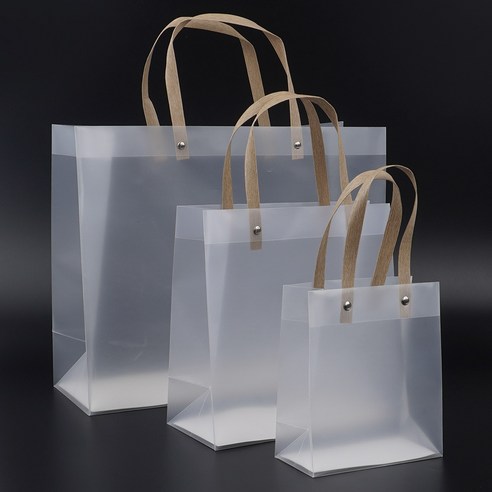 투명성의 우아함이 특징인 반투명 쇼핑백