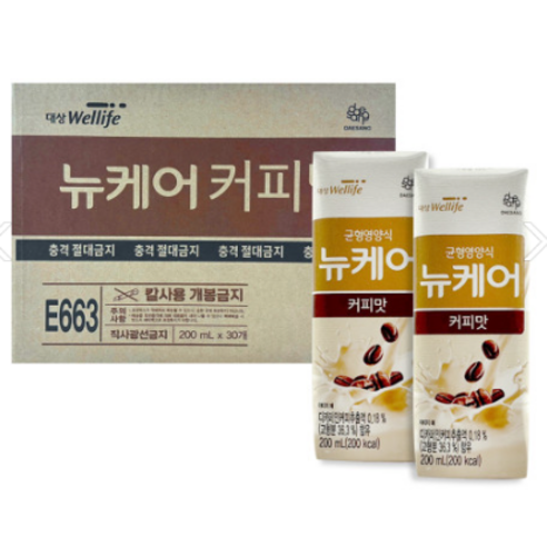 뉴케어 커피맛 200ml(30팩) 빨대 어르신음료, 200ml, 30개