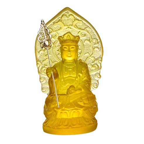 중국 불교 수지 지구 상점 ksitigarbha 보살 tangseng 부처님 동상 홈 데스크 장식, 노랑