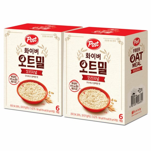 포스트 화이버 오트밀 오리지널 180g, 350g, 2개