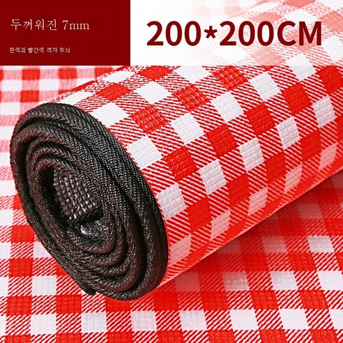 DFMWI.피크닉 매트.Picnic mat.--피크닉 매트 야외 캠핑 텐트 침침매트에 방수휴대용 비치 매트 야취평 방습매트, 레드7Mm2x2