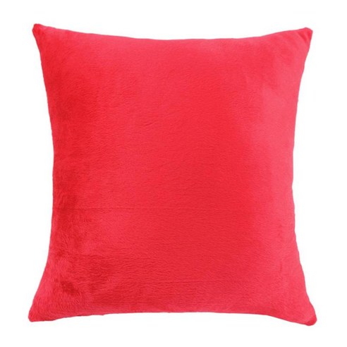 소프트 소파 의자 침대 홈 데코 베개 케이스 쿠션 커버 던지기 베개 가짜, 빨간색 50x50cm, {"수건소재":"플러시"}
