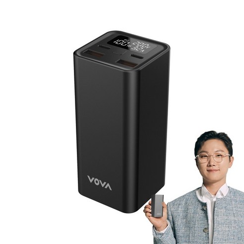보바 65W 초고속 노트북 대용량 보조배터리 20000mAh VA-120, 블랙