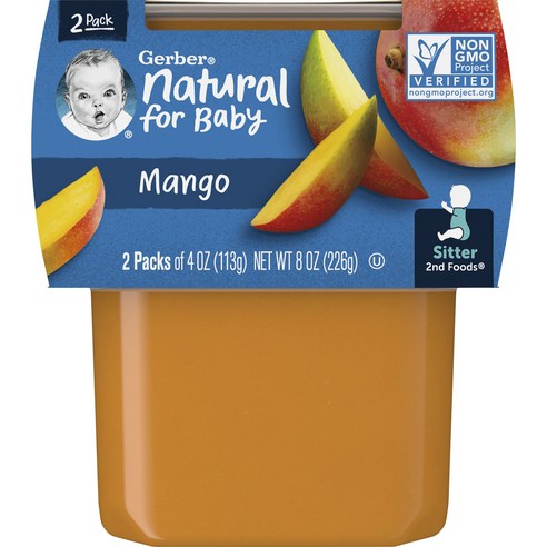 거버 과일 퓨레 226g, Mango (망고), 1개