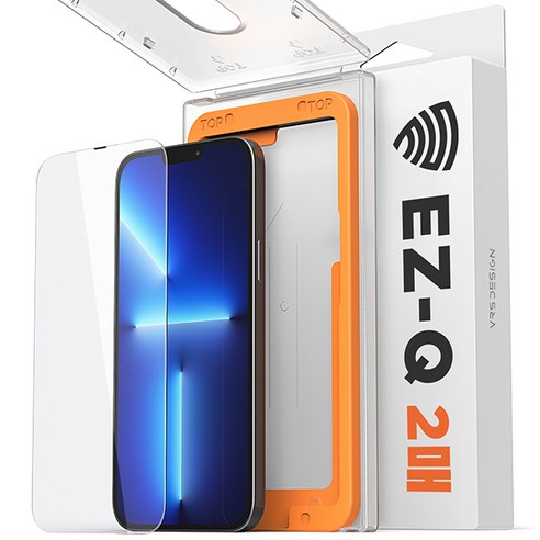 베루스 EZ-Q Guard 더스트프리 간편부착 지문방지 방탄 풀커버 강화유리 액정보호필름 2매 + 간편부착키트 1세트, 1개