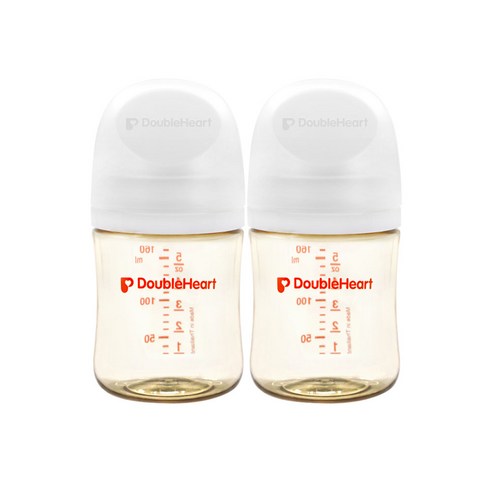 더블하트 PPSU 젖병 트윈팩(2입) 베이직 모먼트 디어프렌즈, 1개, 160ml, 제뉴인화이트