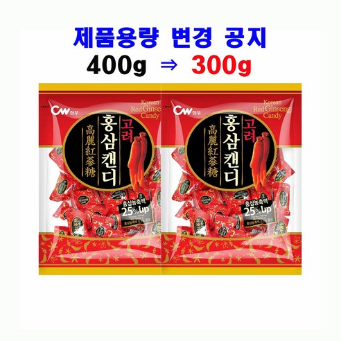 청우식품 고려홍삼캔디, 2개, 300g